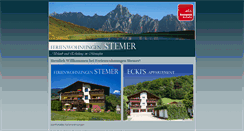 Desktop Screenshot of ferienwohnungen-stemer.at